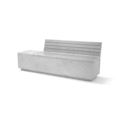 MALMO BENCH WITH BACK SUPPORT