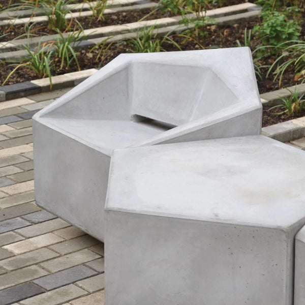 SAMLE BENCH WITH BACK SUPPORT - Konkretus