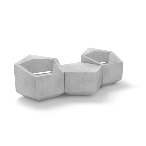 SAMLE BENCH WITH BACK SUPPORT - Konkretus